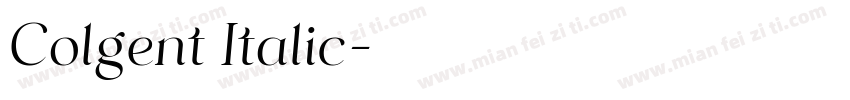 Colgent Italic字体转换